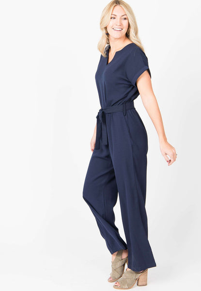 Agnes and dora sales gathered v neck jumpsuit