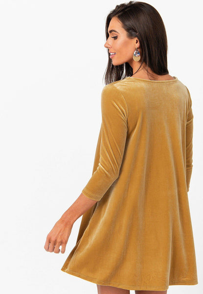 トップス DOGWOOD VELOUR L/S SHIRT&BALLOON PANTS Maxi Lounge Dress - Long T-Shirt Style, Neutral Animal