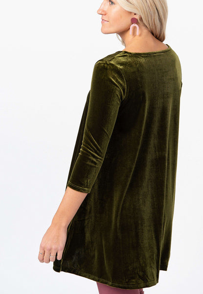 トップス DOGWOOD VELOUR L/S SHIRT&BALLOON PANTS Maxi Lounge Dress - Long T-Shirt Style, Neutral Animal