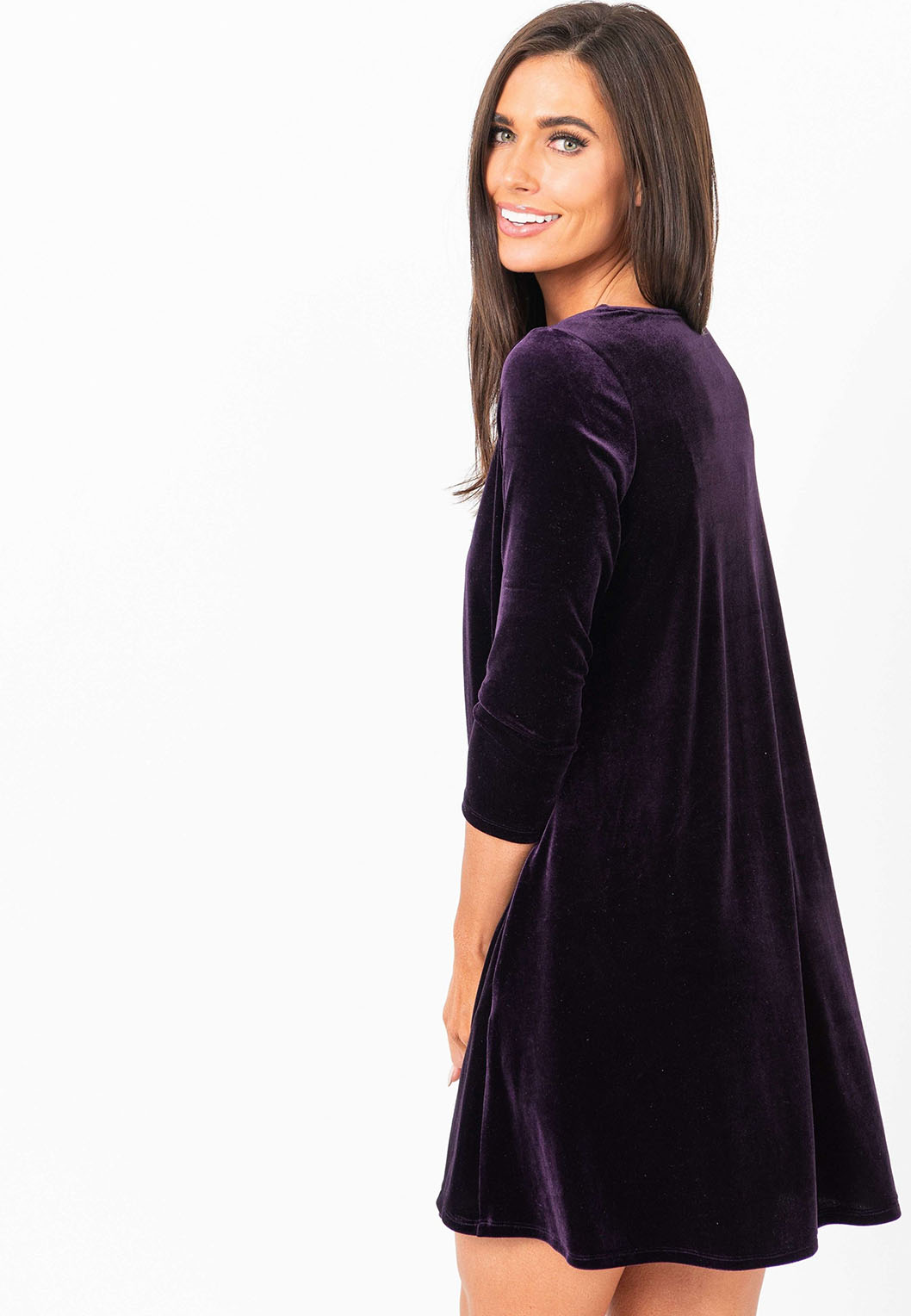 Velvet Swing Tunic Deep Purple Agnes & Dora Velvet Swing Tunic Deep Purple Agnes & Dora